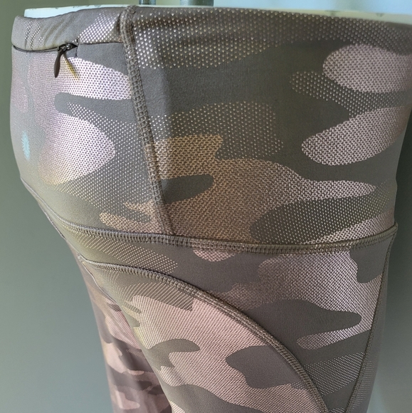 Sommer Ray Rose Gold Metallic Camo Leggings - Picture 1 of 9